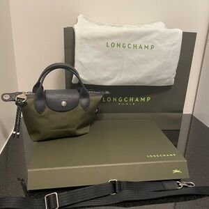 Longchamp Mini Bag in Olive and Black